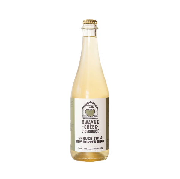 Swayne Creek Ciderhouse Spruce Tip & Dry Hopped Brut 500 mL Cider